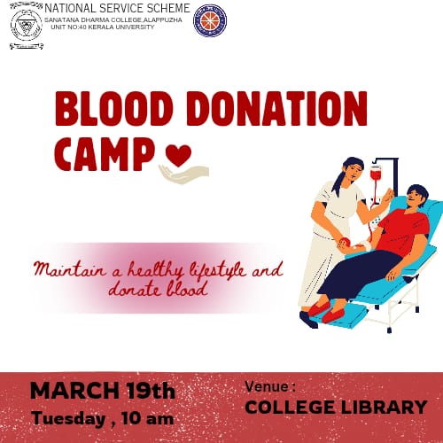 Blood Donation Camp by NSS on 19-03-2024 at General Library