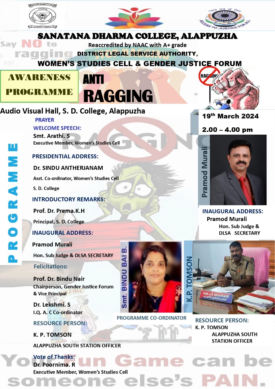 Anti Ragging Awareness Programme