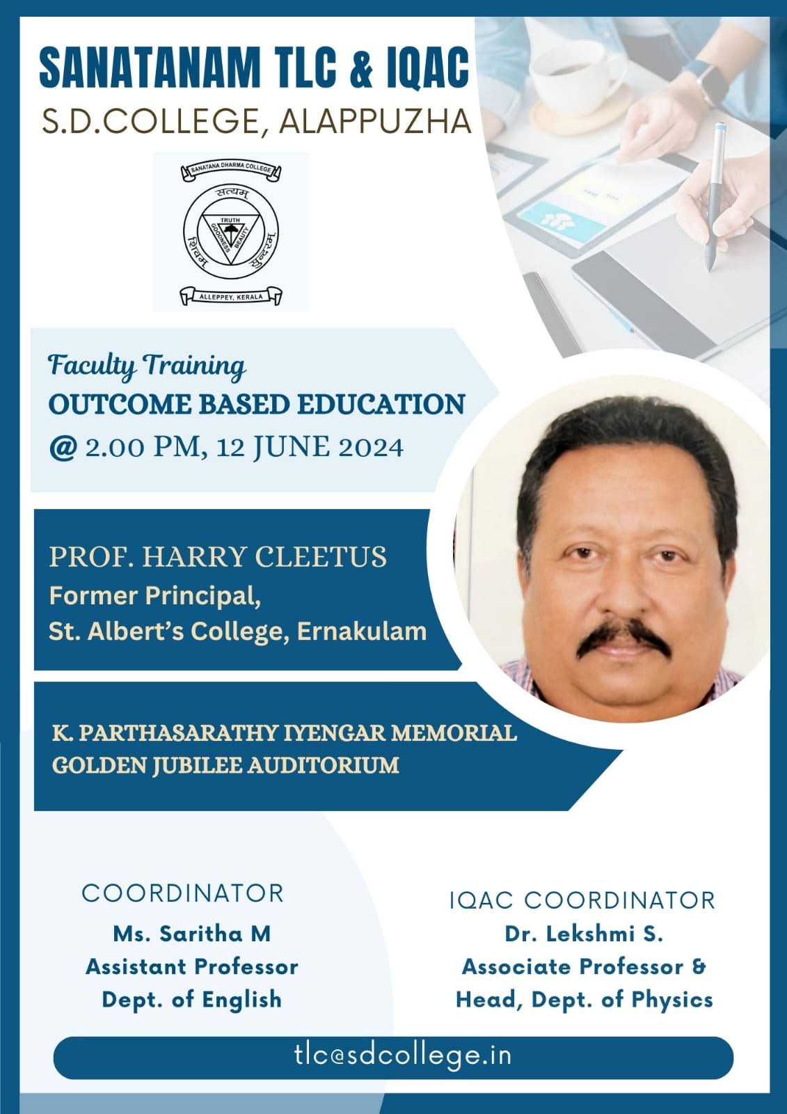 Outcome Based Education by Dr. Harry Cleetus at SD College Alappuzha