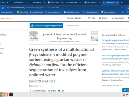 Article published in Science Direct