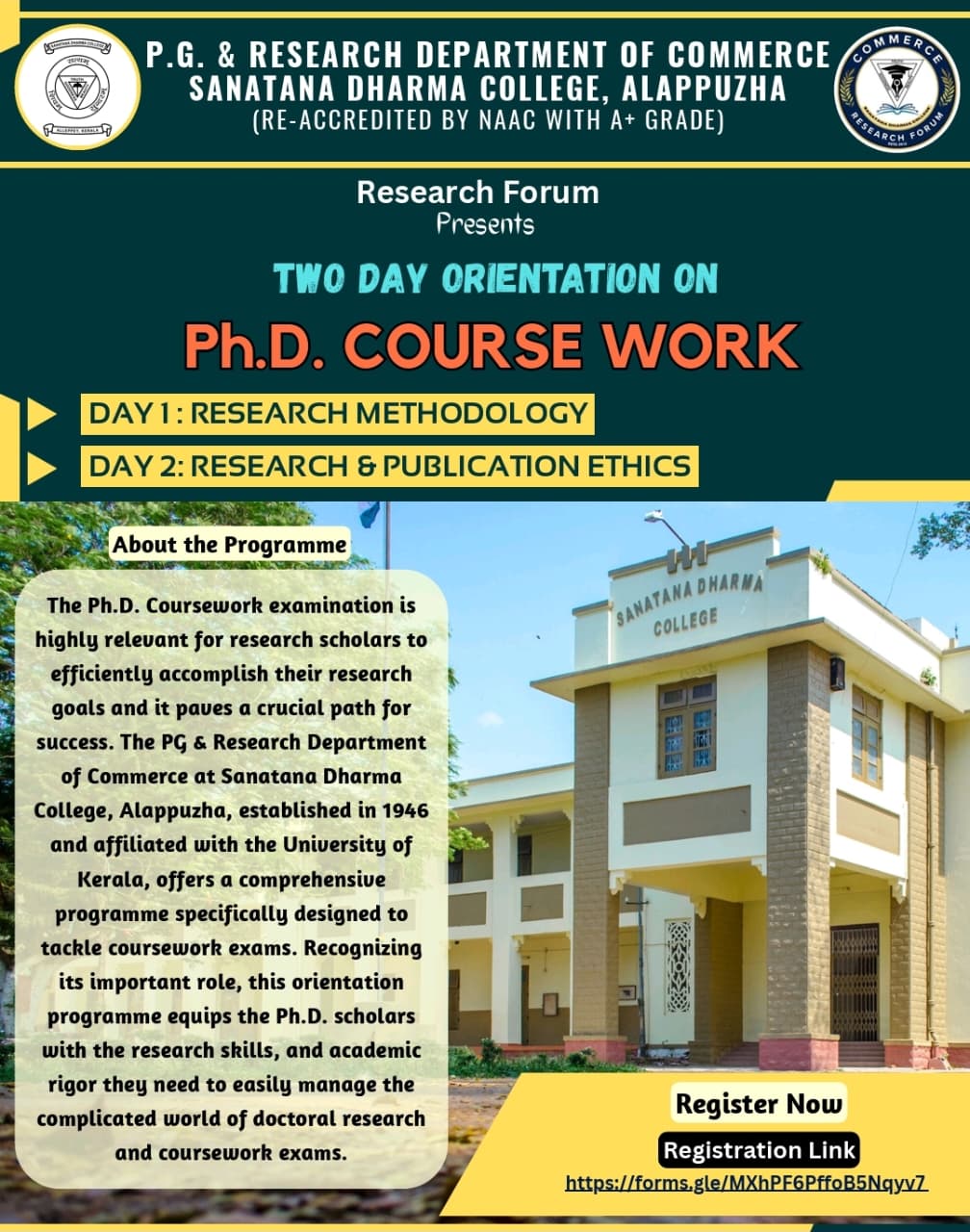 2 Day Orientation on PhD Course Work