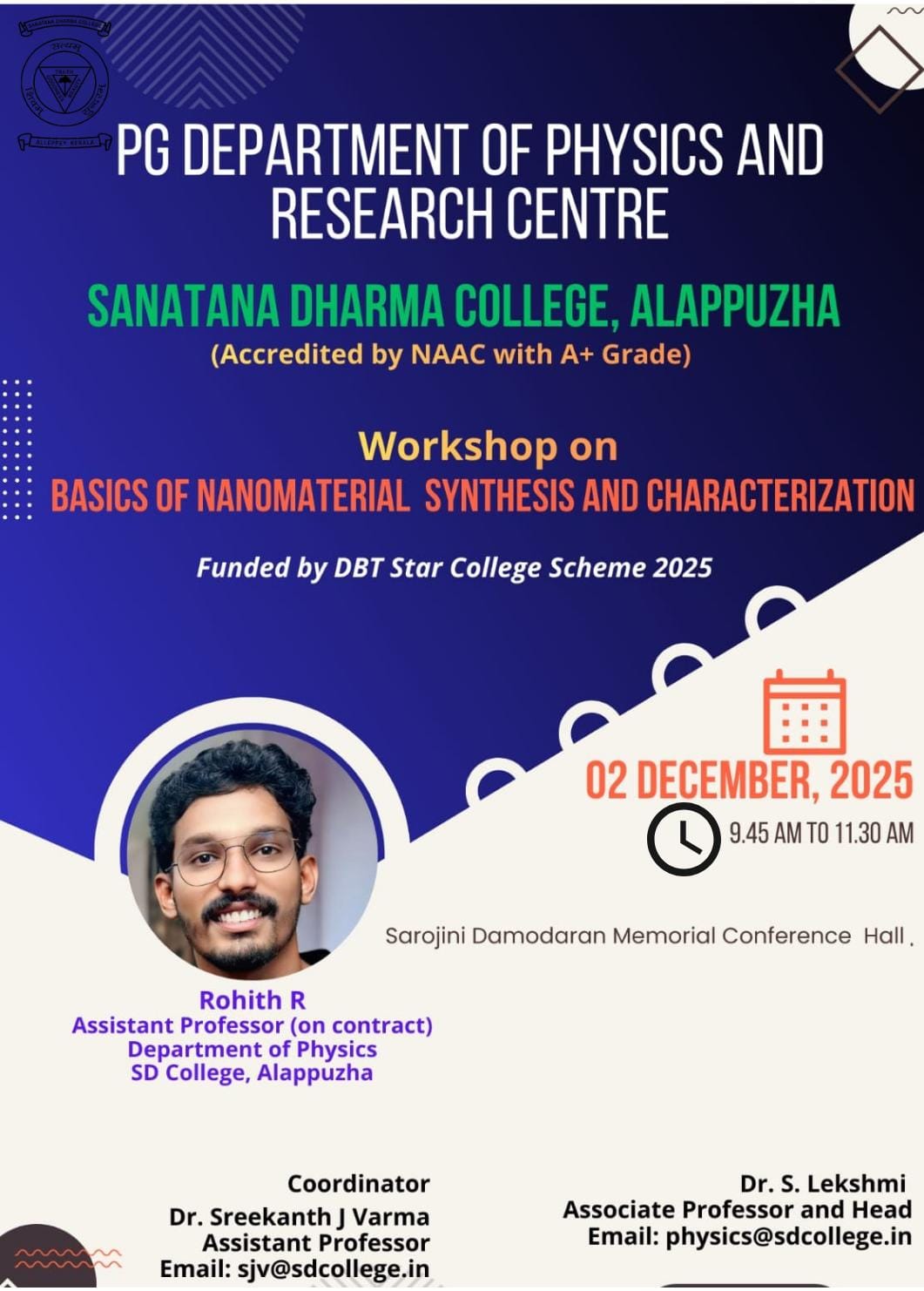 Workshop on Nanomaterial Synthesis and Charaterization