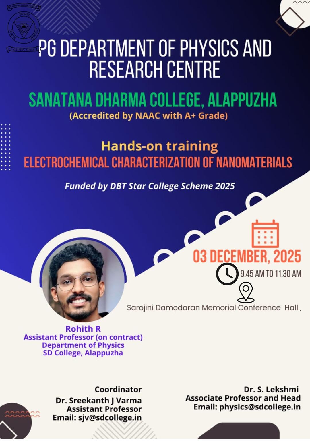 Hands-on Training : Electrochemical Characterization Of Nanomaterials